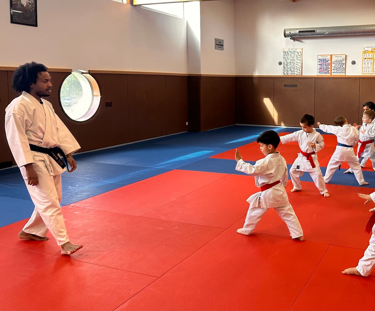 Entraînement de karaté au club USEE Karaté Ézanville Écouen Val d'Oise